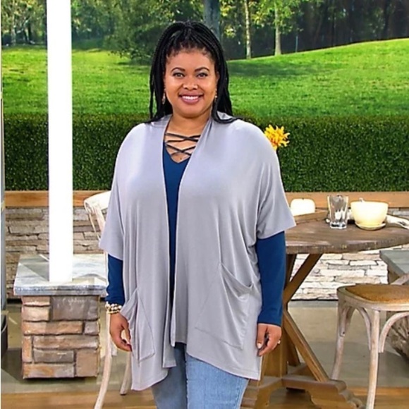 NWOT Susan Graver weekend jersey knit relaxed cardigan size XL - Picture 1 of 7